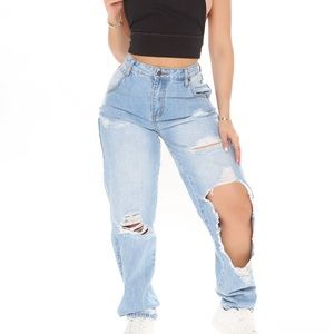 Denim Oversized Jeans . I couldn’t fit